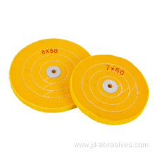 abrasive yellow cotton buffs round buffing cloth wheels
